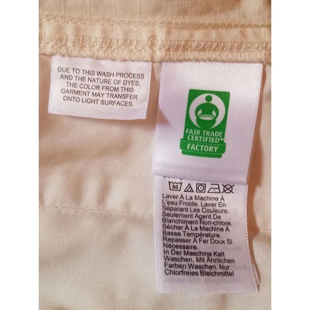 J Crew Cargo Pants Womens‎ 32 Natural Beige Ripstop Cotton Wide Leg BW538